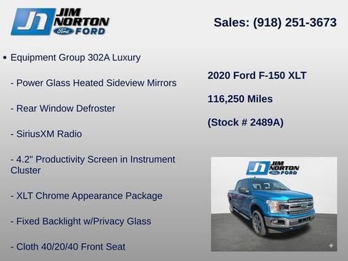 Used 2020 Ford F150 XLT w/ Equipment Group 302A Luxury image 8
