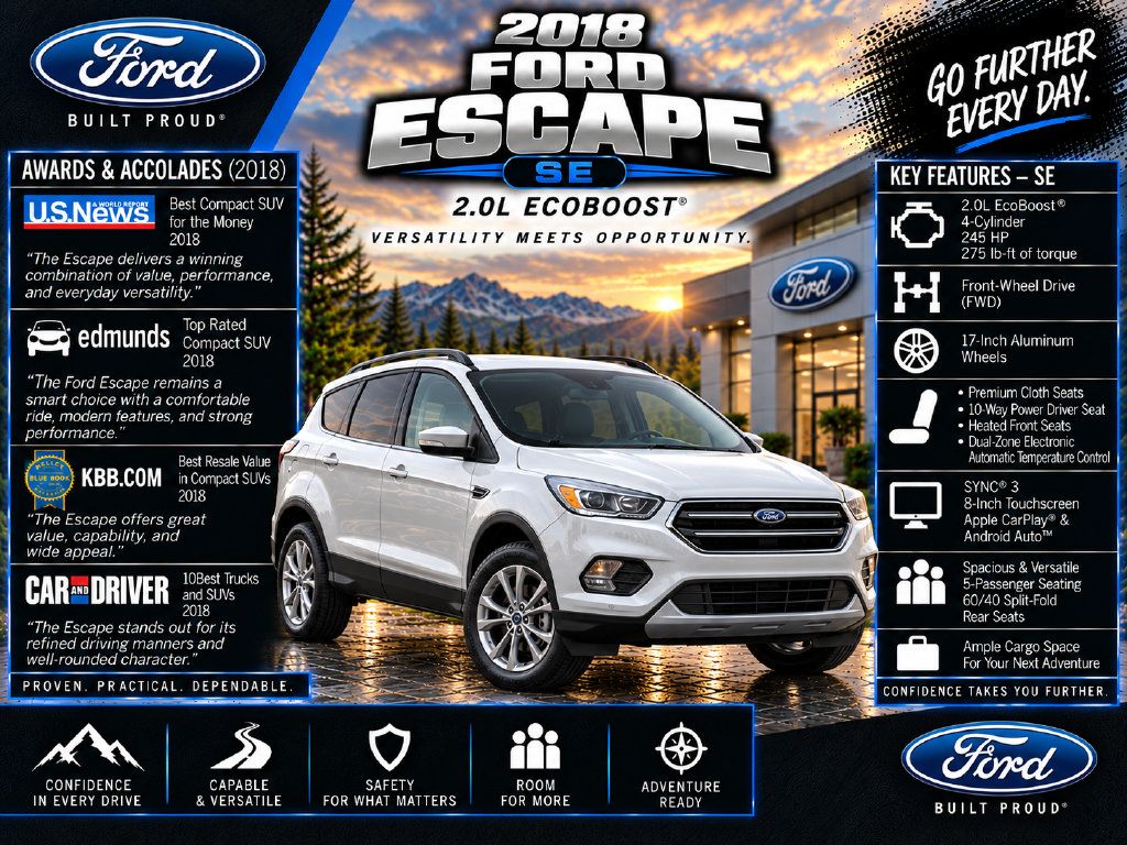 Used 2018 Ford Escape SE FWD image 2