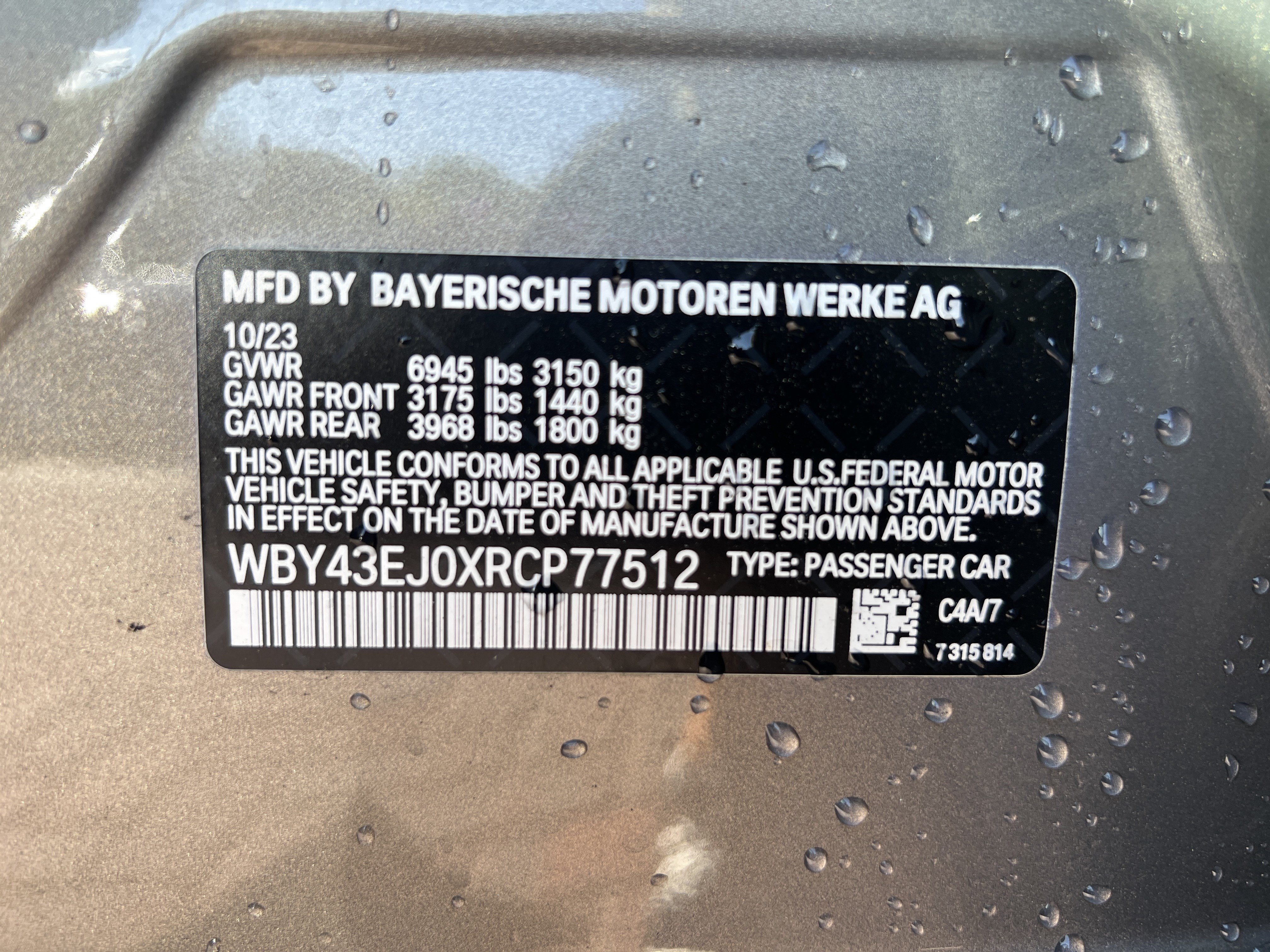 Used 2024 BMW i7 eDrive50 w/ M Sport Package RWD image 34