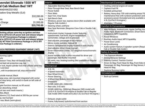 Used 2019 Chevrolet Silverado 1500 W/T RWD image 6