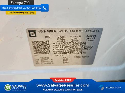 Used 2021 Chevrolet Equinox LT FWD image 17