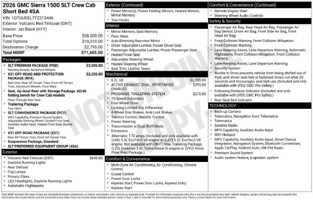 Used 2026 GMC Sierra 1500 SLT w/ SLT Premium Package AWD/4WD image 7