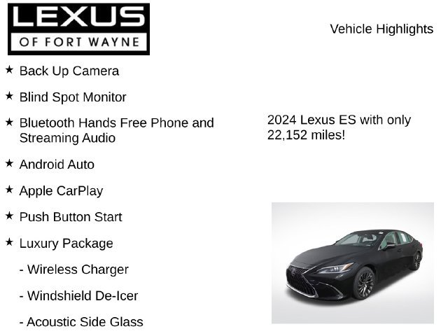 Used 2024 Lexus ES 300h w/ Accessory Package (Z1) FWD image 8