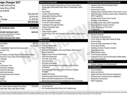 Used 2022 Dodge Charger SXT w/ Blacktop Package image 2