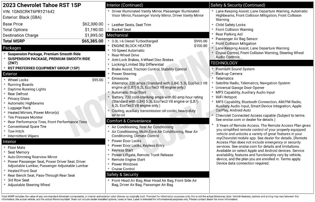 Used 2023 Chevrolet Tahoe RST RWD image 5