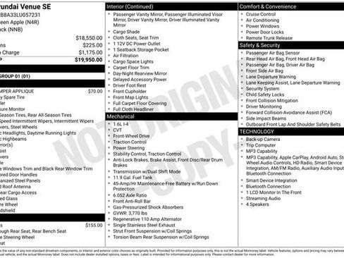 Used 2020 Hyundai Venue SE FWD image 7