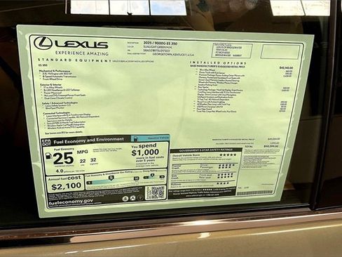 New 2025 Lexus ES 350 w/ Premium Package image 13