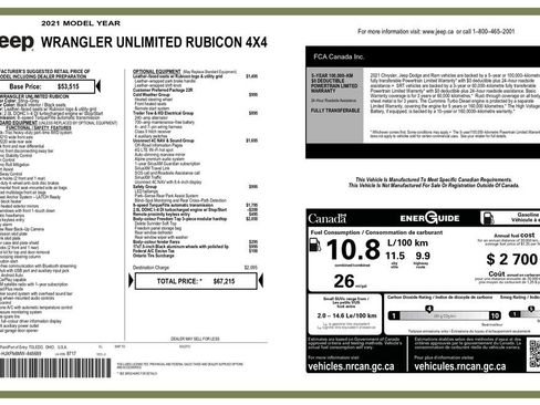 Used 2021 Jeep Wrangler Unlimited Rubicon w/ Uconnect 4C Nav & Sound Group image 3