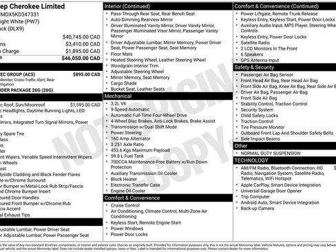 Used 2019 Jeep Cherokee Limited w/ Safetytec Group image 5