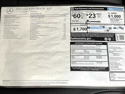New 2025 Mercedes-Benz GLE 450e GLE 450e image 22