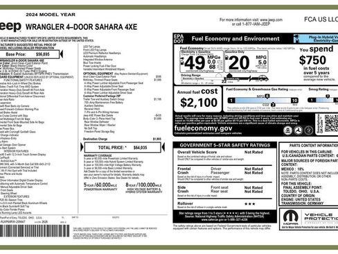 Used 2024 Jeep Wrangler Unlimited Sahara AWD/4WD image 3