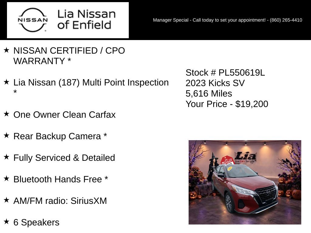 Certified 2023 Nissan Kicks SV FWD image 5