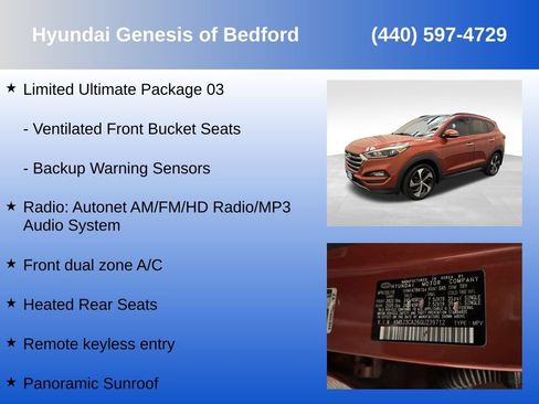 Used 2016 Hyundai Tucson Limited w/ Option Group 03 AWD/4WD image 14