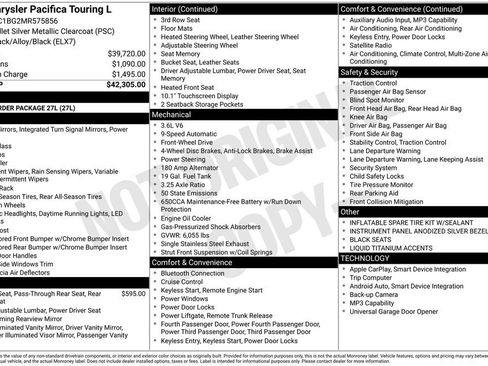 Used 2021 Chrysler Pacifica Touring-L FWD image 17