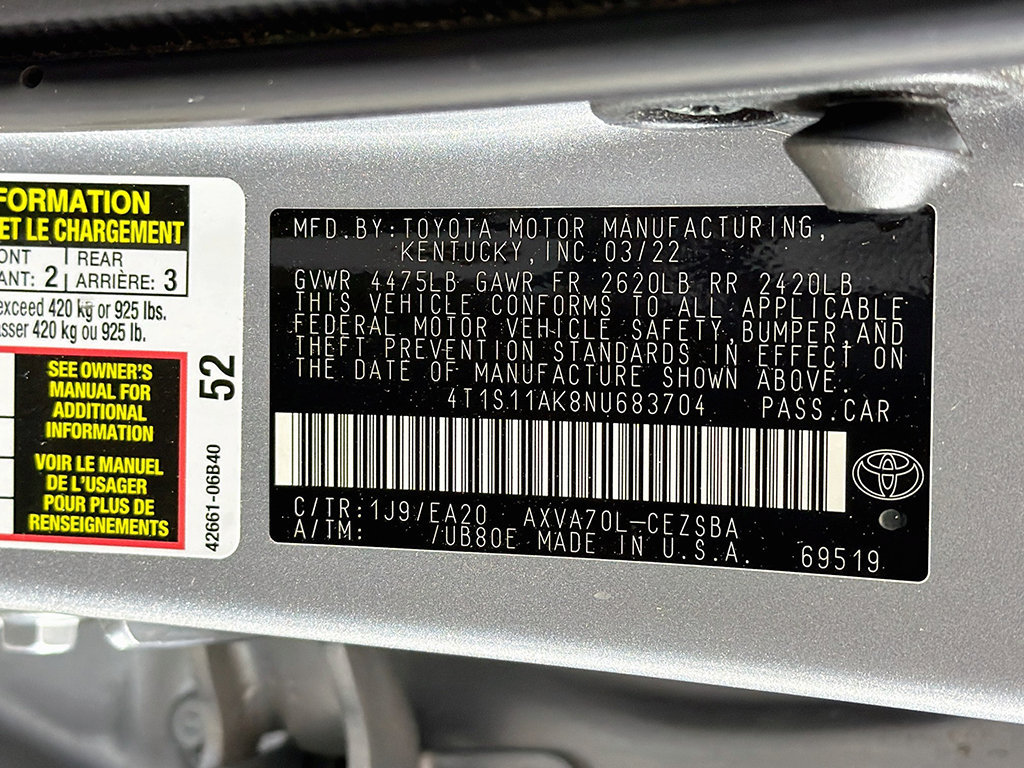 Used 2022 Toyota Camry SE w/ Audio Upgrade Package FWD image 38