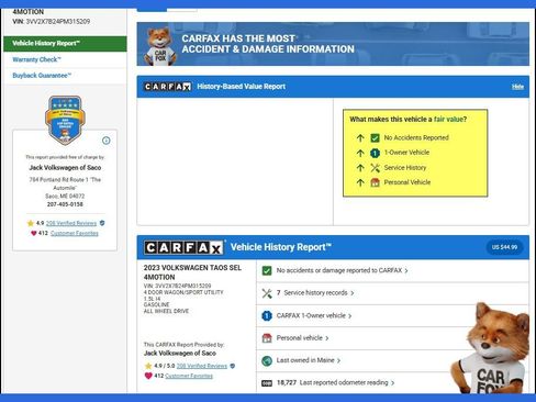 Used 2023 Volkswagen Taos SEL image 9