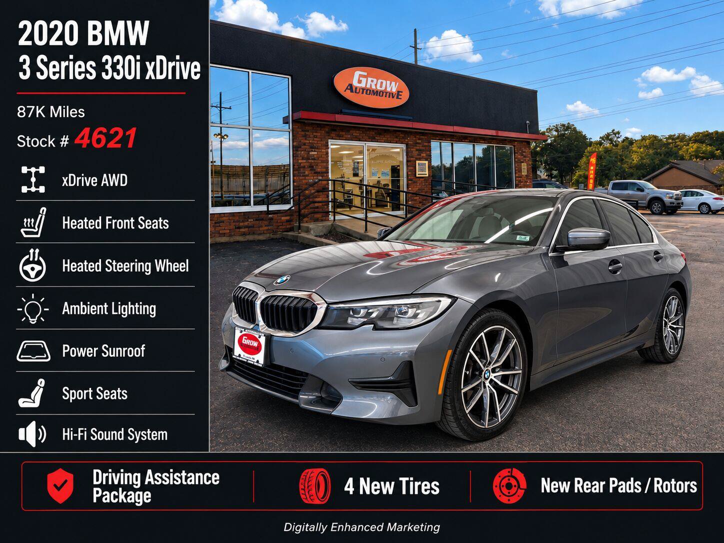 Used 2020 BMW 330i xDrive Sedan w/ Driving Assistance Package AWD/4WD image 5