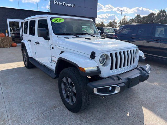 Used 2018 Jeep Wrangler Unlimited Sahara w/ Uconnect 4C Nav & Sound Group AWD/4WD image 1