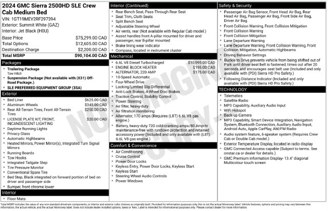 Used 2024 GMC Sierra 2500 SLE AWD/4WD image 2