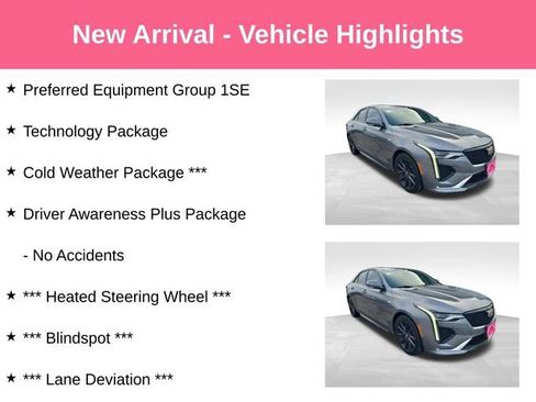 Used 2021 Cadillac CT4 Sport w/ Technology Package AWD/4WD image 2