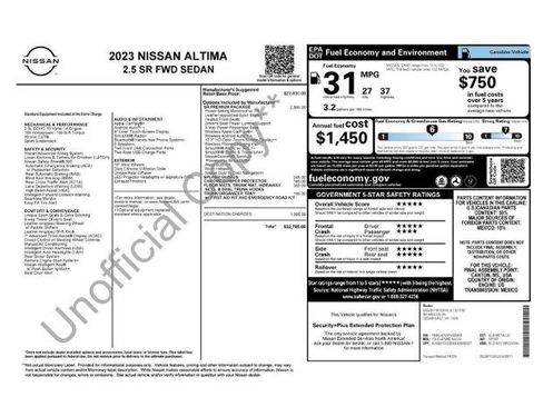 Certified 2023 Nissan Altima 2.5 SR w/ SR Premium Package FWD image 6