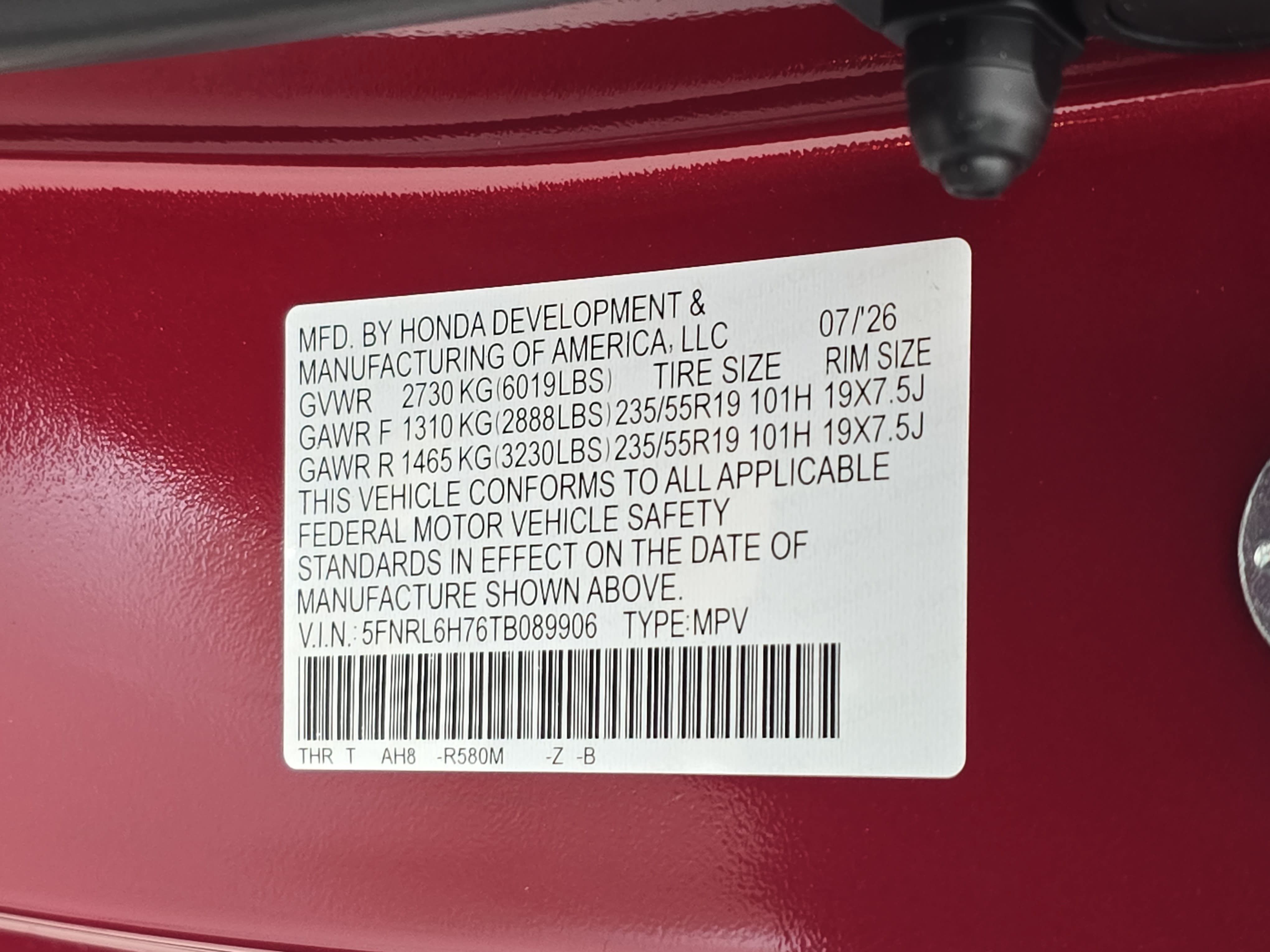 New 2026 Honda Odyssey Sport-L image 37