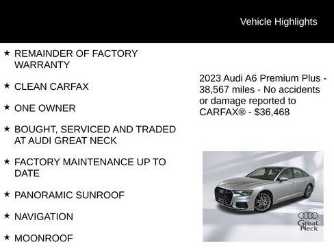 Used 2023 Audi A6 Premium Plus w/ Premium Plus Package AWD/4WD image 9