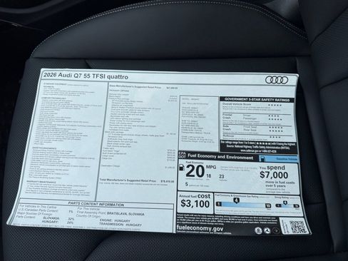 New 2026 Audi Q7 3.0T Premium Plus AWD/4WD image 34