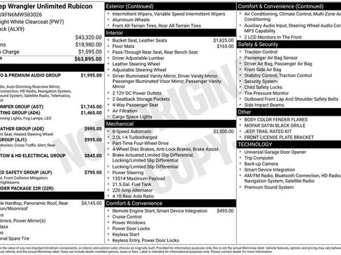 Used 2021 Jeep Wrangler Unlimited Rubicon AWD/4WD image 12