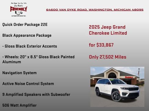 Used 2025 Jeep Grand Cherokee Limited w/ Black Appearance Package AWD/4WD image 5