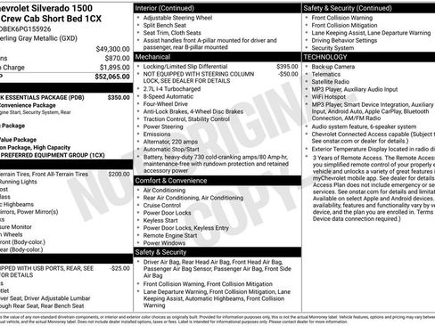 Used 2023 Chevrolet Silverado 1500 Custom w/ LPO, Dark Essentials Package AWD/4WD image 6