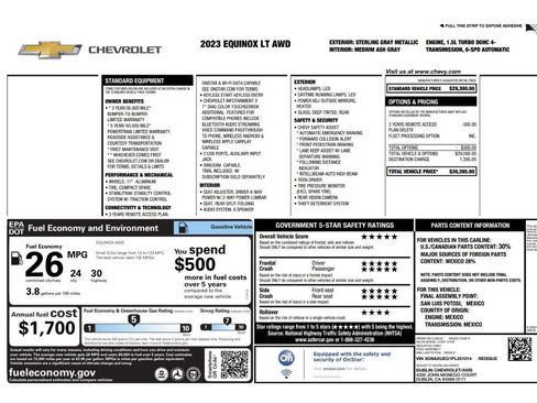 Used 2023 Chevrolet Equinox LT AWD/4WD image 2