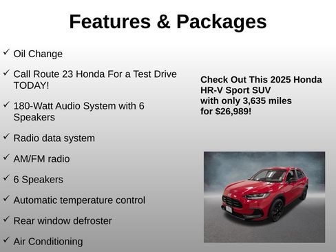 Certified 2025 Honda HR-V Sport image 4