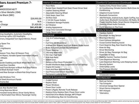 Certified 2025 Subaru Ascent Premium image 32