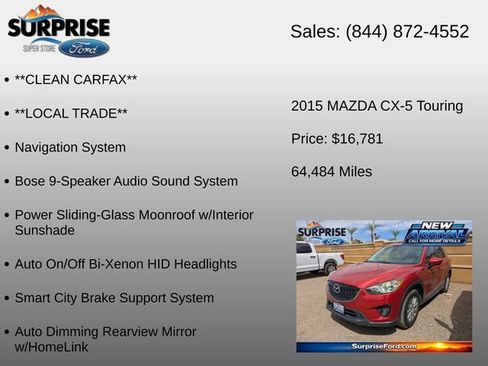 Used 2015 MAZDA CX-5 Touring w/ Touring Technology Package AWD/4WD image 12