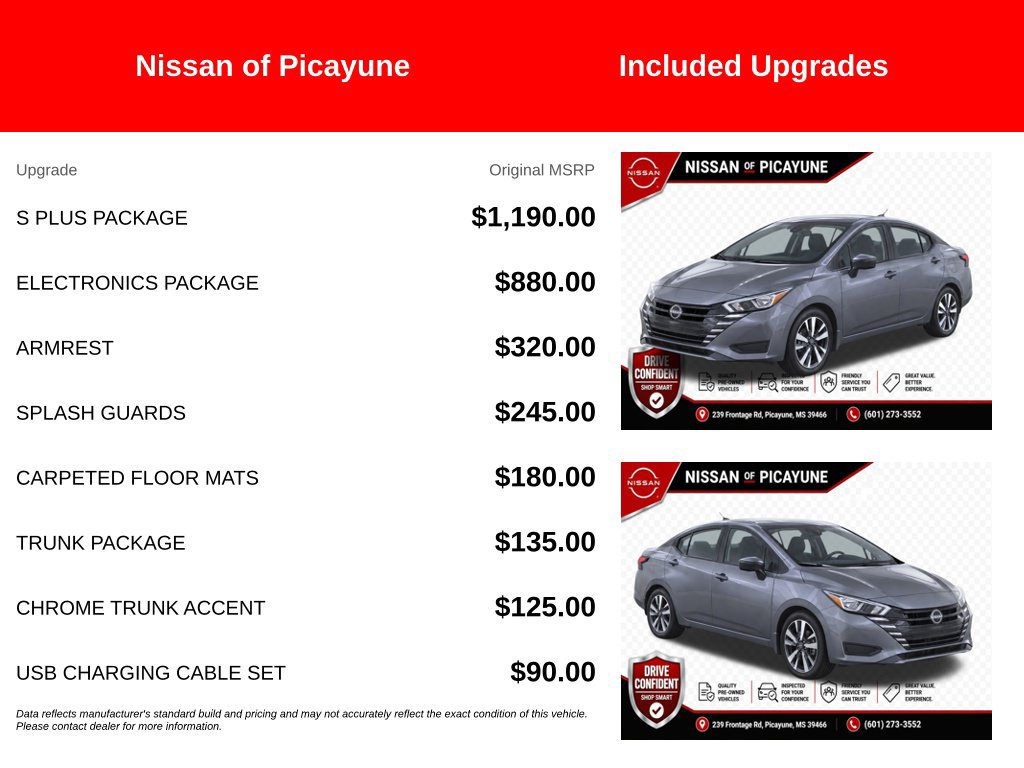 Used 2024 Nissan Versa S w/ S Plus Package FWD image 7