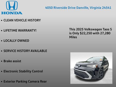 Used 2025 Volkswagen Taos S FWD image 7