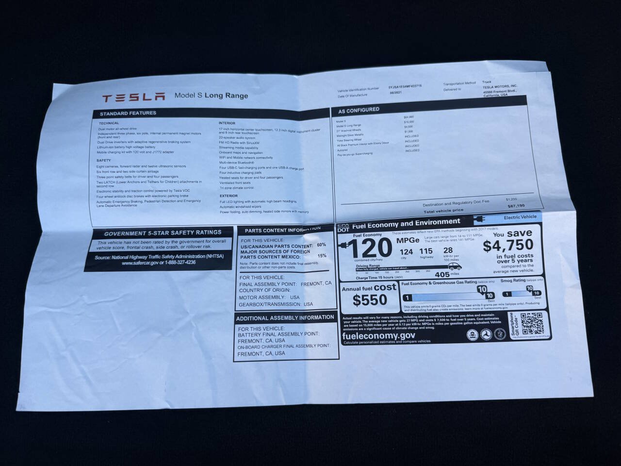 Used 2021 Tesla Model S Long Range AWD/4WD image 30