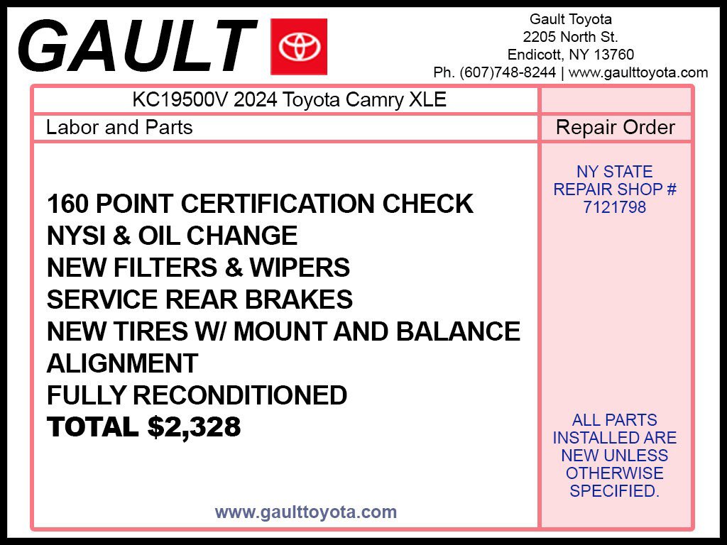 Certified 2024 Toyota Camry XLE w/ Cold Weather Package FWD image 2
