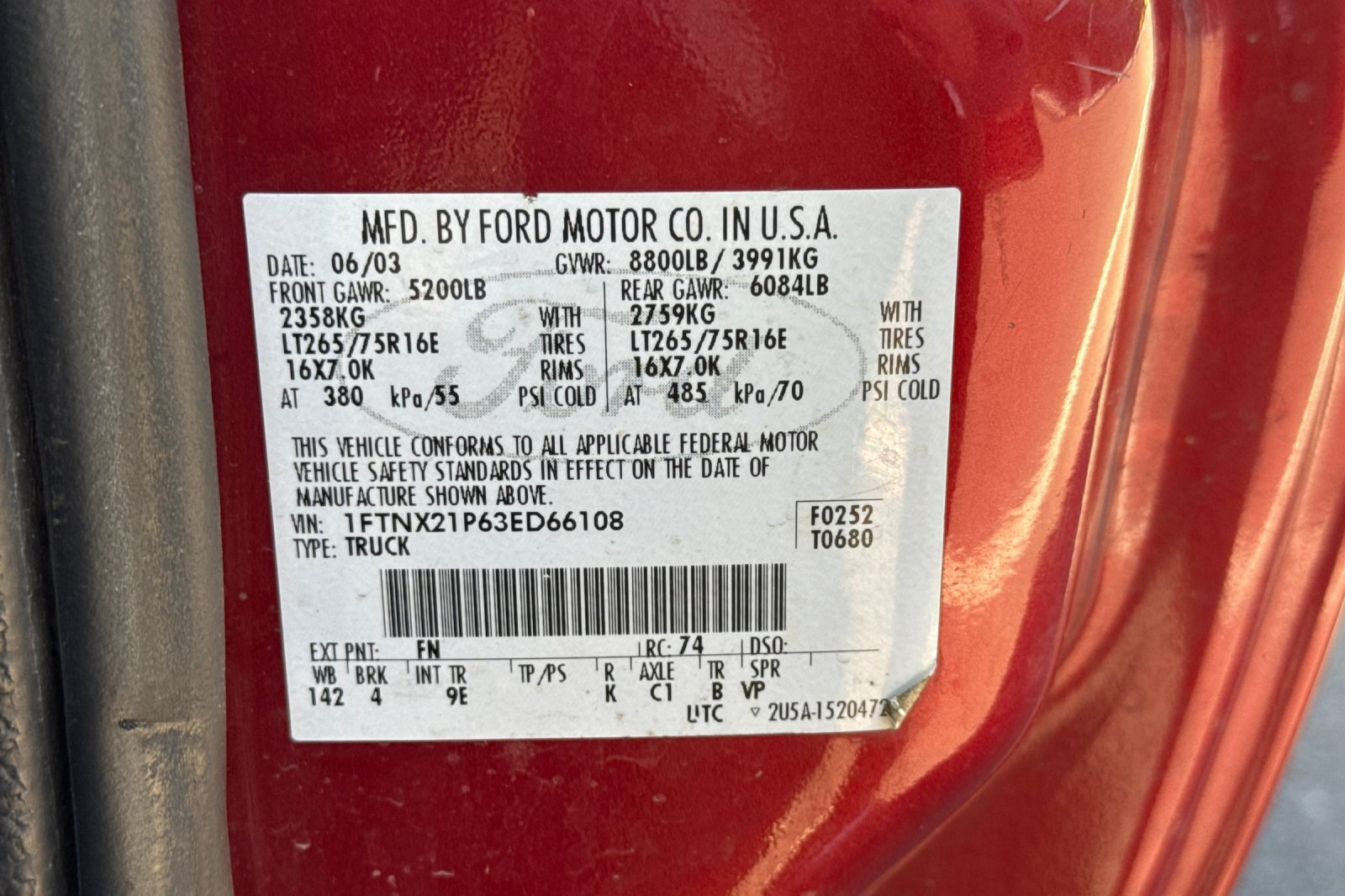 Used 2003 Ford F250 4x4 SuperCab Super Duty image 25