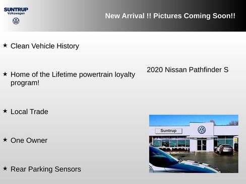 Used 2020 Nissan Pathfinder S AWD/4WD image 2