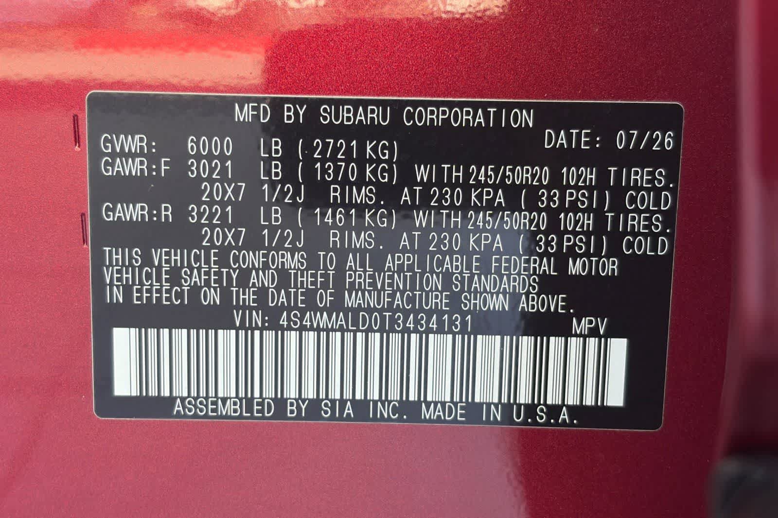 New 2026 Subaru Ascent Bronze Edition AWD/4WD image 34