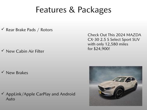 Used 2024 MAZDA CX-30 AWD 2.5 S w/ Select Sport Pkg image 4