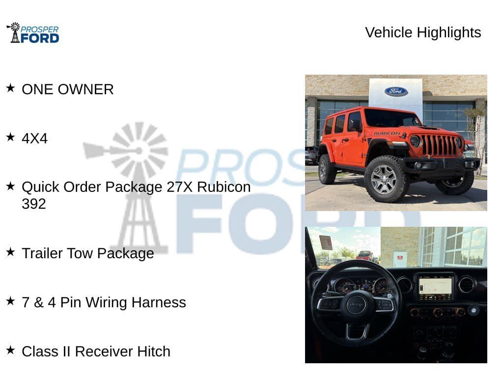 Used 2023 Jeep Wrangler Unlimited Rubicon 392 w/ Trailer Tow Package AWD/4WD image 5