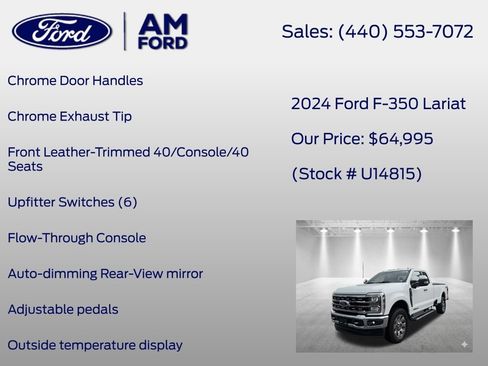 Used 2024 Ford F350 Lariat w/ Chrome Package AWD/4WD image 32