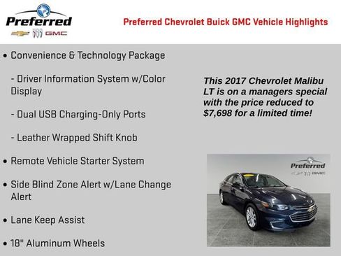 Used 2017 Chevrolet Malibu LT w/ Driver Confidence Package image 4