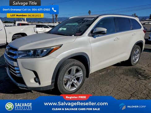 Used 2017 Toyota Highlander Limited FWD image 1