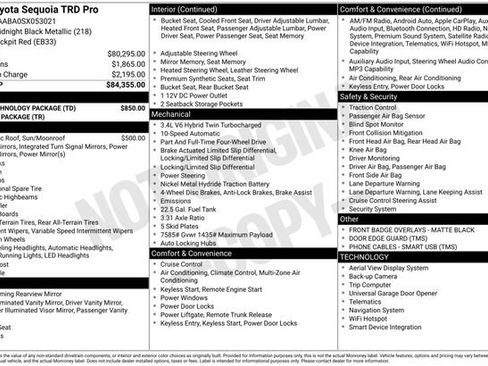 Used 2025 Toyota Sequoia TRD Pro w/ Tow Technology Package AWD/4WD image 46