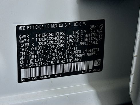 Used 2026 Honda HR-V LX image 12