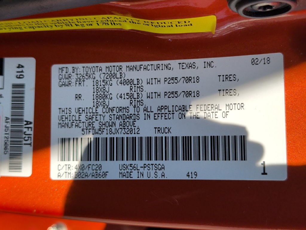 Used 2018 Toyota Tundra SR5 w/ SR5 Upgrade Package AWD/4WD image 40
